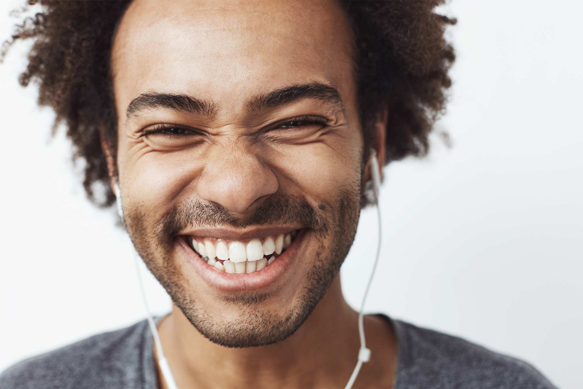 Man having fun learning a British Accent